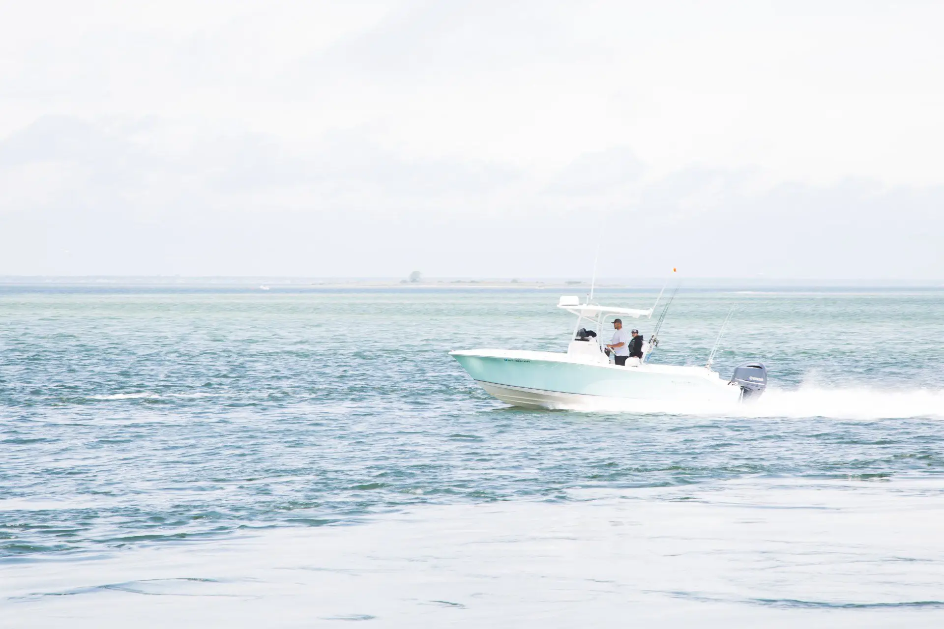 Boat cruising on the Gulf Coast